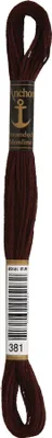 Produktbild von Anchor Sticktwist 4635000-00381 dunkelbraun Stickgarn, 100 % Baumwolle