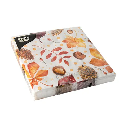 Zdjęcie produktu dla Papstar Servietten Höstlöv orange