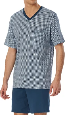 Produktbild von Schiesser Comfort Nightwear Schlafanzug Set aus Kurzarm-Shirt und kurzer Hose, Hoher Tragekomfort, Weich und hautsympathisch