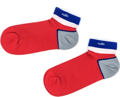 Produktbild von MEGAGROUP Quarter Socken Kurzschaft Frottee 2 Paar 35-39 Low Cut rot grau für Sport