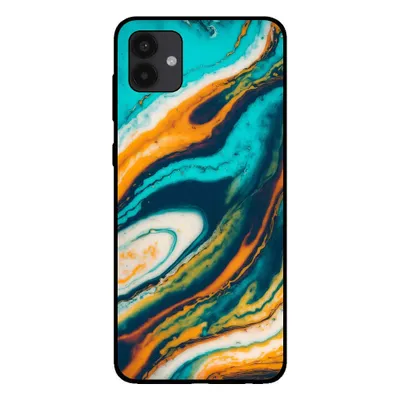 Image de Smartphonica Coque pour Samsung Galaxy A04 aspect marbré - coque arrière marbrée - Vert