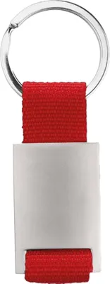 Produktbild von MidOcean - "Tech" Metall Schlüsselanhänger Rechteckig MO151 (Einheitsgröße) (Rot/Silber)