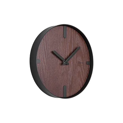 Immagine prodotto di Karlsson - Orologio da parete Gestrichelt - Impiallacciatura di noce nero - Ø30cm
