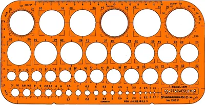 Immagine prodotto di Standardgraph 1315F Sagoma per cerchi Ø 1-36 mm (45 cerchi)