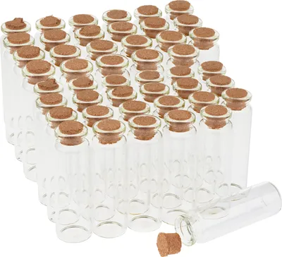 Produktbild von 48 Glasröhrchen mit Korken, H ca. 7 cm, VBS XXL