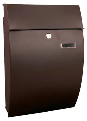 Produktbild von Wandbriefkasten Geronan mit Namensschild | HxBxT 48x32,2x15,5cm | Einwurföffnung 24x4cm | Schwarz