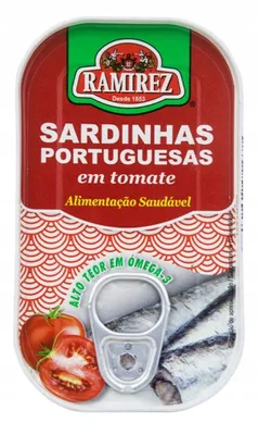 Immagine prodotto di Sardine Ramirez in salsa di pomodoro - barattolo da 125 g, specialità di pesce portoghese