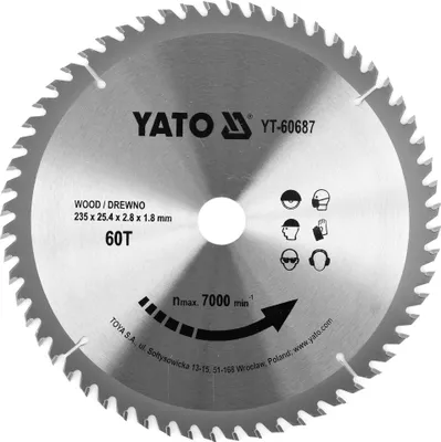 Produktbild von YATO Trennscheibe Winkelschleifer YT-60687 1.8mm 235mm 25.4mm Blisterpack