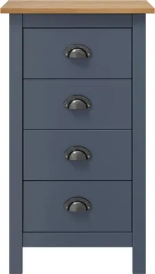 Produktbild von vidaXL Sideboard Hill Grau 46x35x80 cm Massivholz Kiefer