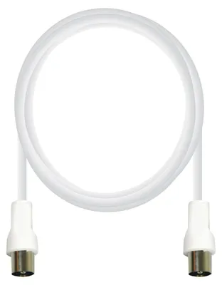 Produktbild von ViVanco™TV-/Radio-Antennenkabel Weiss, 3 m, Koaxial, Koaxial, Weiß