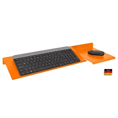 Produktbild von Tastaturhalterung / Tastatur Wandhalter mit Mausablage / Orange