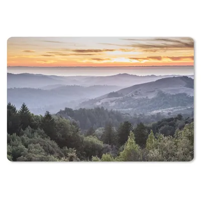 Produktbild von MuchoWow® Mauspad Mousepad Berge - Sonne - Wald - Landschaft 27x18 cm - Mousepads - Maus Mat - Pad - Mausunterlage - Büroartikel - Desk Matten