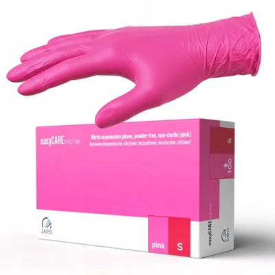 Produktbild von Nitrilhandschuhe, Pink, 100 Stück, Rosa, Grösse S