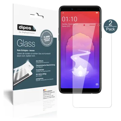 Produktbild von 2x Schutzfolie für Oppo Realme 1 - Anti-Shock 9H Folie dipos Glass Displayfolie