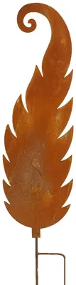 Image de Fiche de jardin feuilles rouille 86cm