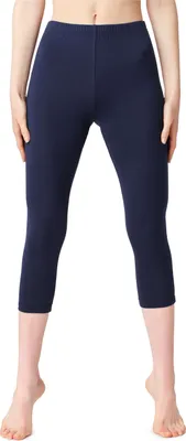 Image de Leggings 3/4 en coton pour femme Bellivalini BLV50-199 (bleu marine, taille S)