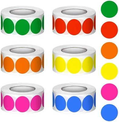 Image de Étiquettes autocollantes rondes, 2,5 cm, 3 000 pièces