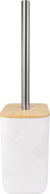 Productafbeelding van Kleine Wolke, toiletborstel en houder, wit, bamboe, polyresine, bamboe, 360 mm, 92 mm