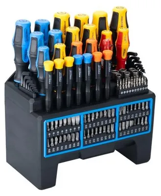 Produktbild von FESTA Set INDUSTRY Schraubendreher, Bits, Mini-Bits und Sechskant-Schlüssel S2/CrV, 114-teilig 18434.01