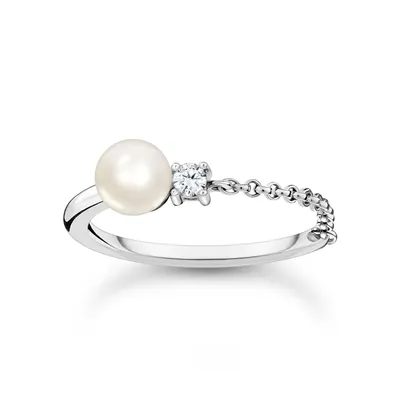 Produktbild von Thomas Sabo Ring Damen Süßwasserzuchtperle Silber TR2369-167-14 Gr. 52