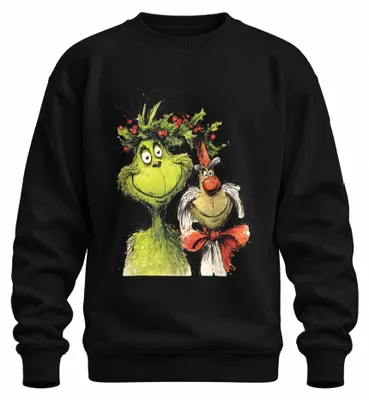 Produktbild von Grinch Max Hund Weihnachten Lustig Ugly Christmas Grinchmas Sweatshirt Pullover, Schwarz, XXL