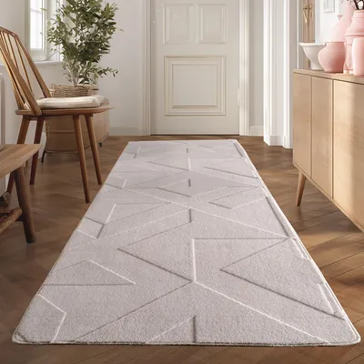 Obrázek produktu pro Teppium Boho Koberec Skandinávský Krátký Vlas s 3D Efektem Pratelný Moderní Koberec do Obývacího Pokoje, Velikost: 80x150 cm