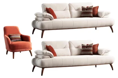 Produktbild von Sofa Set Hazel Anthrazit Stellvariante 2+2+1 Relax- und Bettfunktion, pflegeleichter Mikrofaser Samtstoff