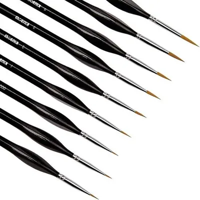 Produktbild von Feine Detailpenseln Set für Modellbau und Nagelkunst Acryl Aquarell