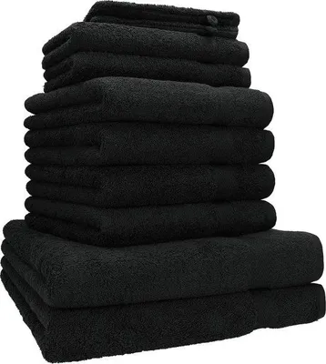 Produktbild von Famanu Handtuchset 10-teilig - Schwarz