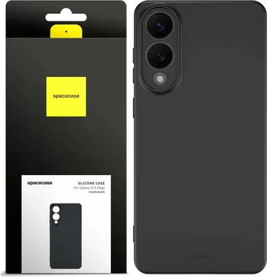 Zdjęcie produktu dla Silikonowe etui SPACECASE Silicone Case do Galaxy S25 Edge Czarny