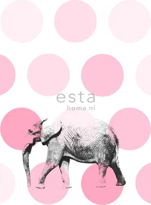 Immagine prodotto di ESTAhome fotomurale elefante rosa 186 x 279 cm