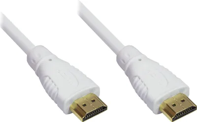 Produktbild von Anschlusskabel High-Speed-HDMI®-Kabel mit Ethernet, vergoldete Stecker, weiß, 15m, Good Connections®