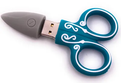 Produktbild von Onwomania Schere Nähen SchneiderTürkis USB Stick USB Flash Drive Speicherstick 8GB USB 2.0