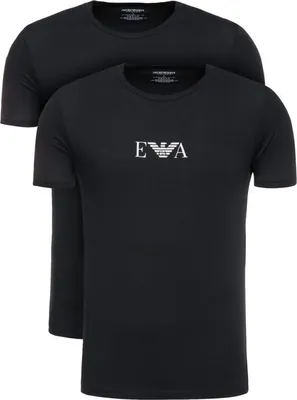 Zdjęcie produktu dla Emporio Armani 2-Pack Zwart/Zwart Tee Black - Large L