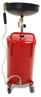 Produktbild von Bituxx Mobiler 80L Ölauffangwagen Ölablassgerät Altölauffang Ölwechsel Druckluft Entleerung 38,5cm Trichter Rot MS-19650