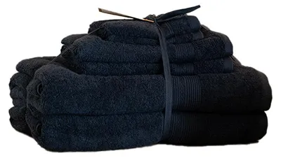 Produktbild von Home Deluxe - Handtuch Set - 4 tlg. SOFT - Dunkelblau - Material: 100% Baumwolle I Handtuch Badetuch Duschtuch Set Handtuchset, KI-generiertes Bild