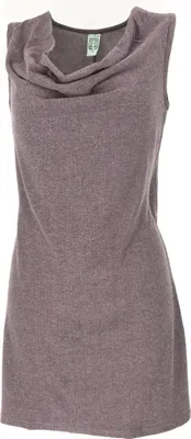 Produktbild von Minikleid mit Wasserfallausschnitt, Bequemes ärmelloses Minikleid - Taupe, Damen, Braun, Viskose,Nylon,Elasthan, Größe: L