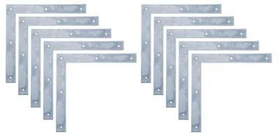 Image de Alberts 823535 Equerre de porte, électro-galvanisée bleue, 250 x 250 x 30 mm, set de 10 pièces