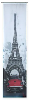 Produktbild von Flächenvorhang Paris bedruckt ca. 60x245 Schiebegardine halbtransparent Gardine
