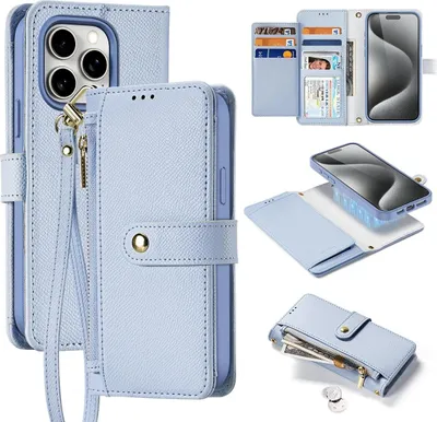 Obrázek produktu pro Kožené pouzdro Dux Ducis Lava pro Iphone 15 Pro Max - modré