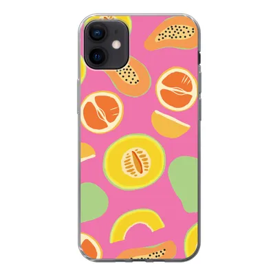 Produktbild von MuchoWow® Handyhülle Schutzhülle Hülle für iPhone 12 mini Obst - Muster - Rosa Silikon Softcase Handy Hülle - Bild