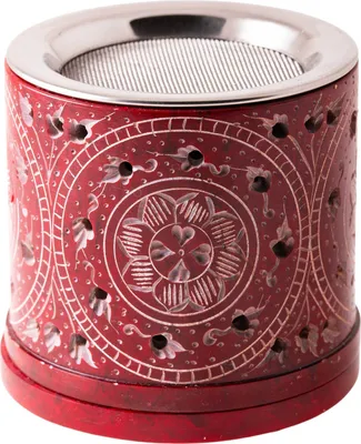 Produktbild von Räuchergefäß Silberfarben Siebgefäß Räucherstövchen 8,5x8cm Weihrauchbrenner