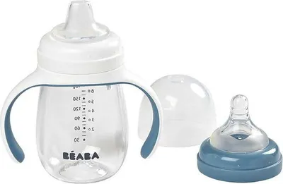 Produktbild von Beaba 2 in 1 Lernbecher 210 ml - windisches blau; 913477