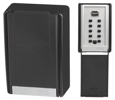 Productafbeelding van Abus Keygarage 767 Sleutelkast - Cijferslot - Voor Wandmontage Binnen of Beschut Buiten - Metalen Behuizing - Ruimte voor 20 Sleutels of 17 Pasjes - 84 x 119 x 47 mm - Zwart