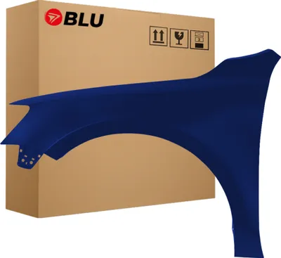 Zdjęcie produktu dla BLU Błotnik pasujący do VW Volkswagen Jetta VI 6 LP5W Lewy Niebieski Tempest Blau | 2010-2018 | Przedni Przód | Lakierowany | Gotowy do montażu | Stal