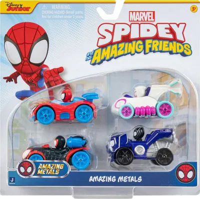 Zdjęcie produktu dla Marvel's Spidey i jego niesamowici przyjaciele - metalowy zestaw pojazdów 4 szt