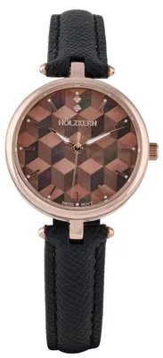 Produktbild von Holzkern Damenuhr Quarz Mirrormaze Perlmutt/Rosé