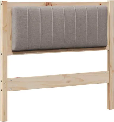 Produktbild von vidaXL Gepolstertes Kopfteil Braun 90 cm Massives Kiefernholz