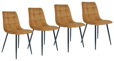 Produktbild von INLEA Esszimmerstühle, 4er-Set VELORA – hellbraun