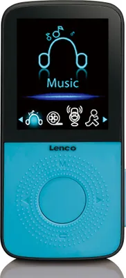 Produktbild von Lenco PODO-153BU - Sport MP3-Player mit Schrittzähler und Sport-Ohrenstöpseln und Armband - Blau